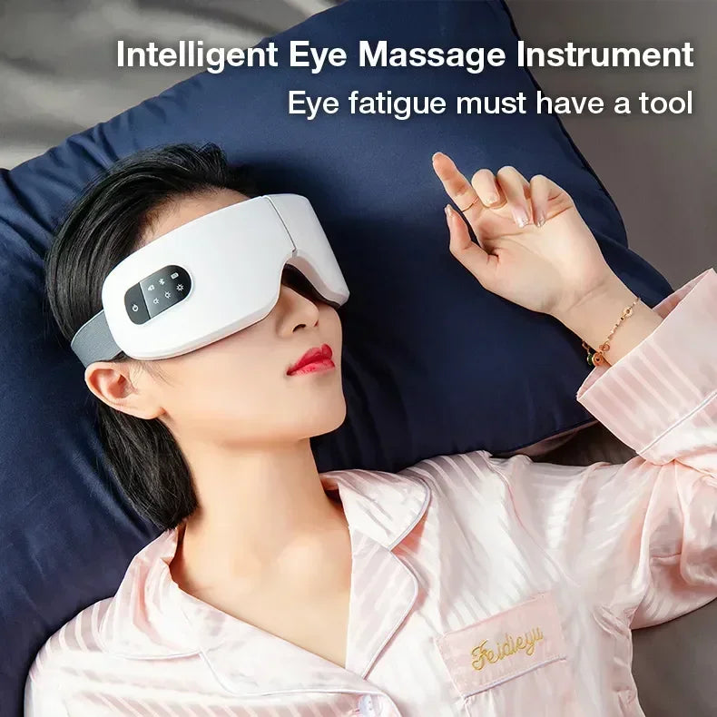 4D Eye Massager Smart Airbag Vibration Eye Care Instrument Hot Compress Bluetooth Eye Massage Glasses Fatigue anti-wrinkle Care