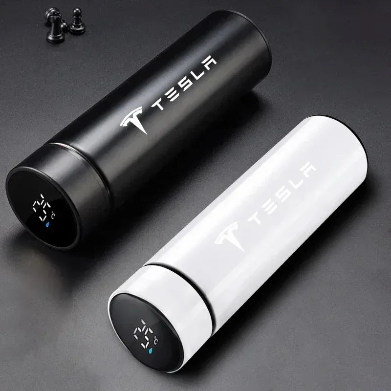 500mI Auto Digital Intelligent Thermos Cup For Tesla Model 3 X S Y P100D SpaceX Car Digital Smart Thermos Cup Auto Accessories