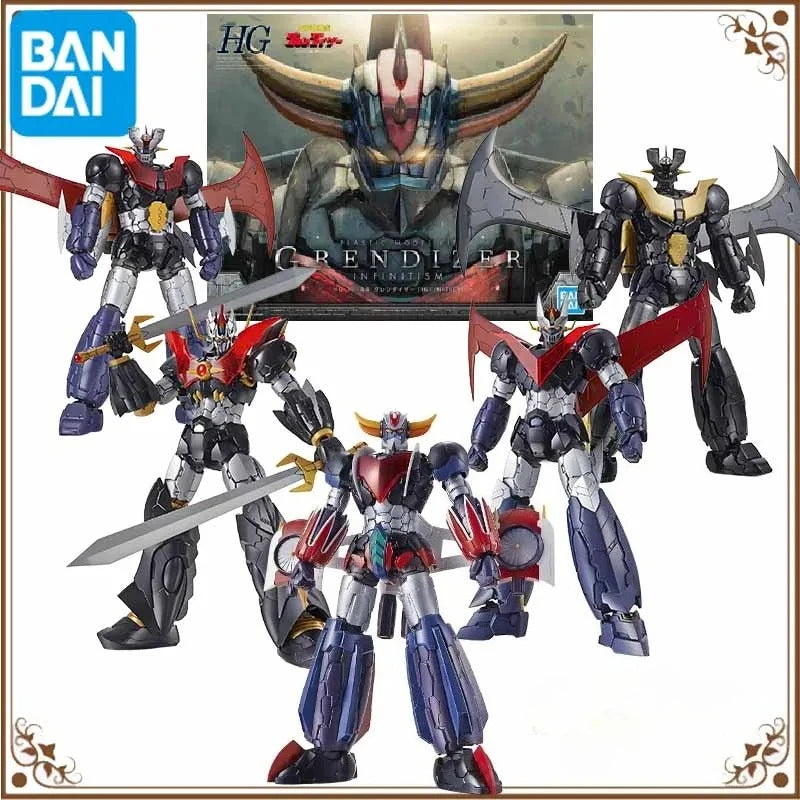 In Stock BANDAI Original HG 1/144 INFINITISM GRENDIZER  Assembly Model Toys Collectible Model Ornaments Gifts for Children