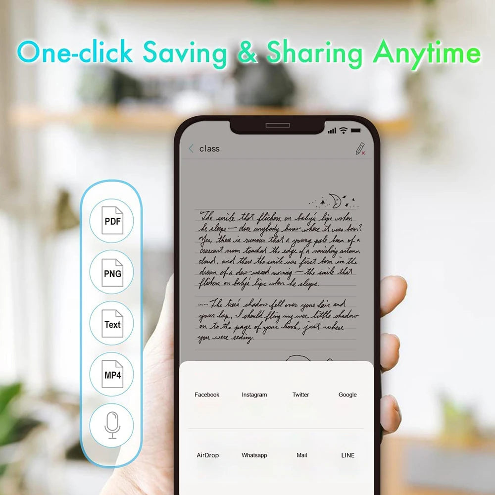 Bisofice Notebook Digital Pen Smart Pen Writing Set Includes Smartpen Smart A5 PU Leather Notebook Reusable Writing Tablet B5