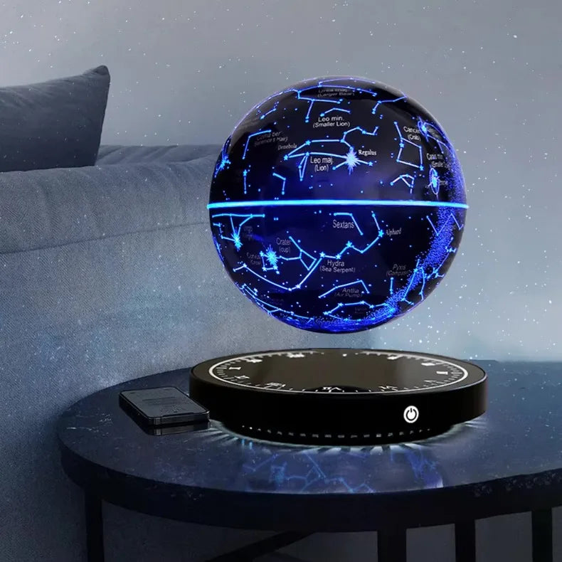 Magnetic Levitation LED Moon Lamp Auto-Rotating Globe Atmosphere Night Light for Bedroom Floating Home Office Decor Gift