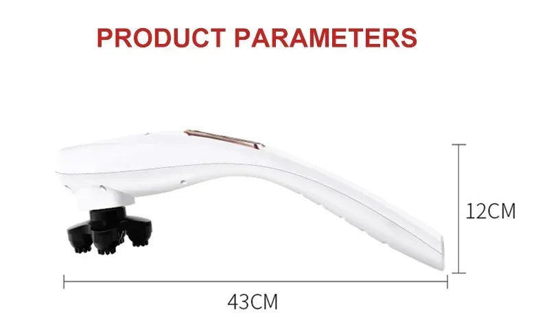 2025 NEW Electric Handheld Dolphin Massage Stick Shoulder Neck Tapping Cervical Spine Waist Legs Whole Body Meridian Relaxation