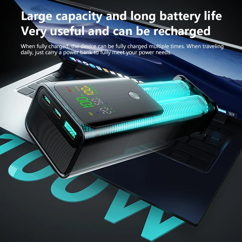 Xiaomi 100000mAh Power Bank 100W External Battery Capacity Fast Charging Portable Charger Powerbank For Laptop iPhone Samsung