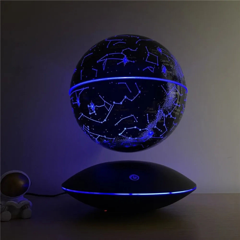 Magnetic Levitation LED Moon Lamp Auto-Rotating Globe Atmosphere Night Light for Bedroom Floating Home Office Decor Gift