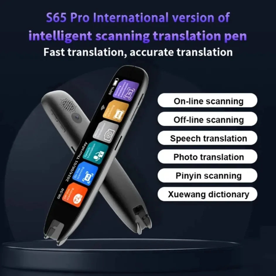 142 Languages WIFI Scan Translation Pen Scanning Smart Voice Translator S65 Pro Translation Pen For Business Travel Abroad