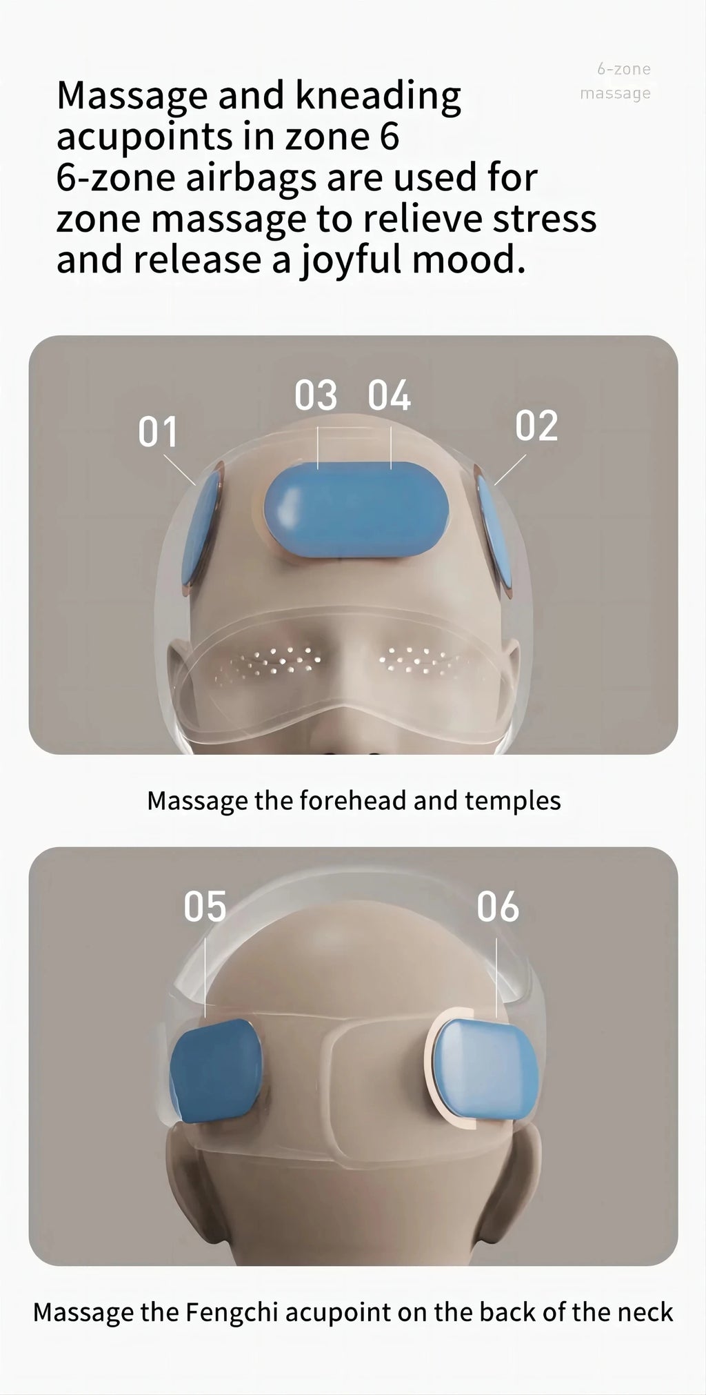 Graphene Heating Head Massager – Air Pressure & Eye Hot Compress for Relaxation & Better Sleep