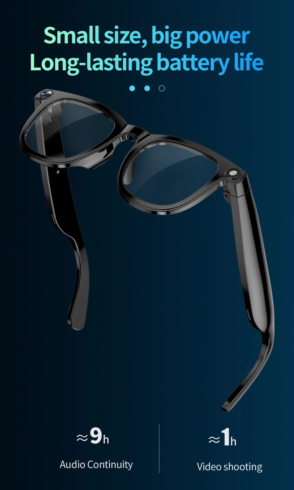 AI Smart Translate Glasses Photography Video Wifi Transmission Bluetooth Call Music Play Smart Glasses for Studying Travaling