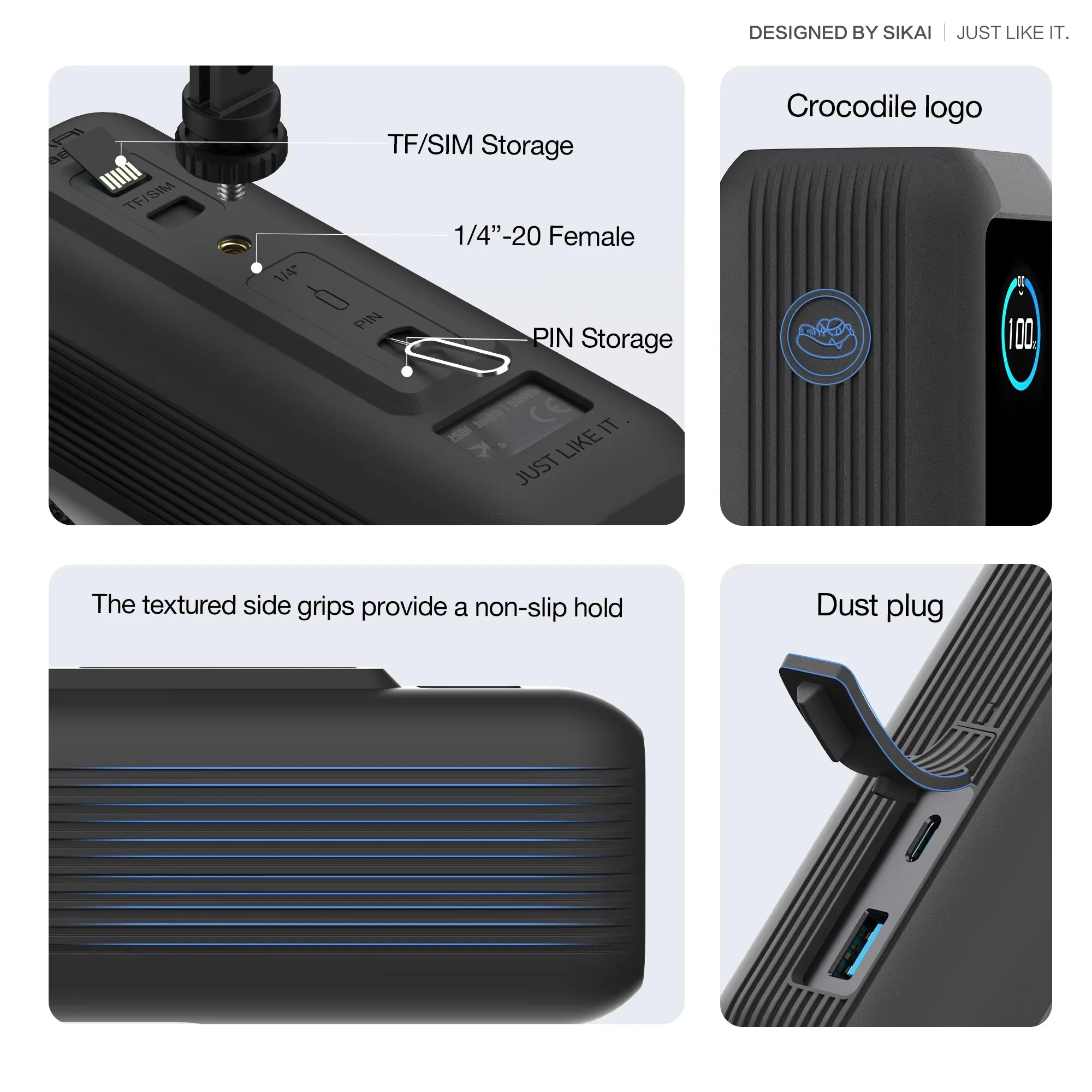 Sikai Eco-Friendly Silicone Portable Charger Case for Anker zolo 2in1 165W PowerBank Shockproof Cover Compatible with Anker zolo