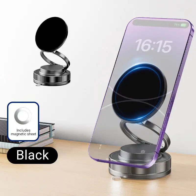 Magnetic Phone Holder With Suction Cup Portable Live Streaming Rotation Foldable Phone Mount Car Navigation Anti-Shake Bracket