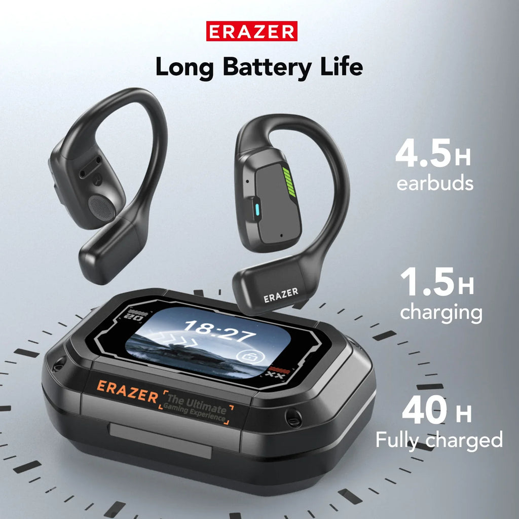 [135 Translator Earphone] Erazer XP6 Bluetooth Earphones Headset DIY Equalizer APP AI Wireless Headphones Travel Touch Screen