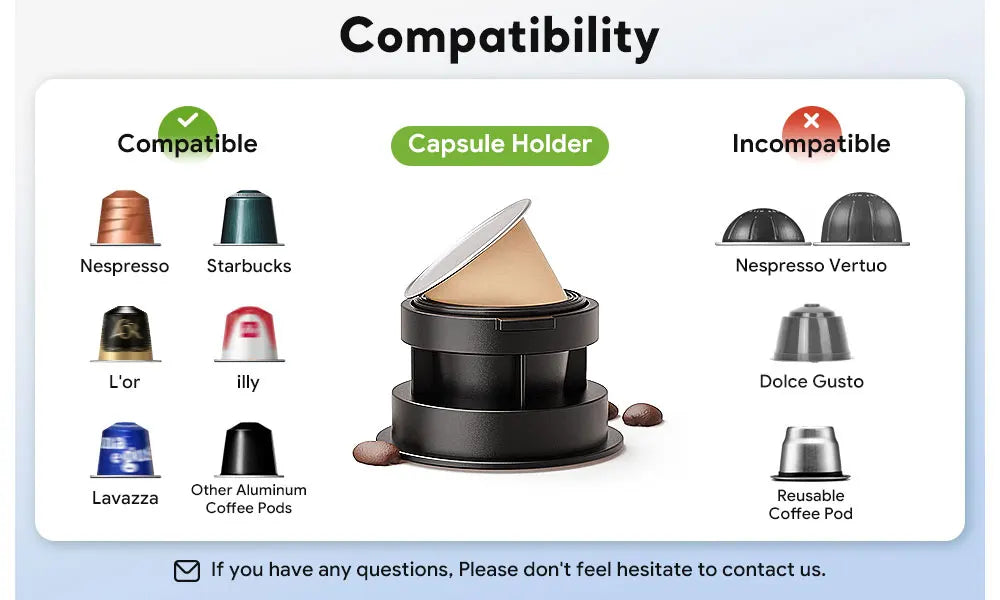 icafilas Portable Coffee Machine Wireless Electric Espresso Maker Fit Nespresso Capsule & Coffee Powder French Press Pot for Car