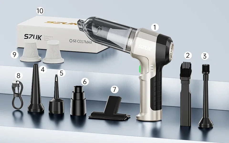 SZUK 9998700PA Car Vacuum Cleaner Strong Suction Cordless Wireless Car Cleaner Portable HandHeld Vacuum Cleaner Cleaning Machine