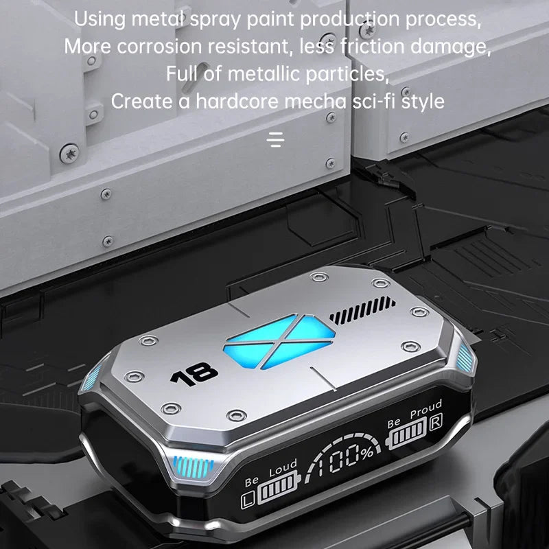 M41 Bluetooth Earphone Wireless Headphone Smart Touch Digital Display Stereo Earbuds With Colour Light Magnetic Suction Headset