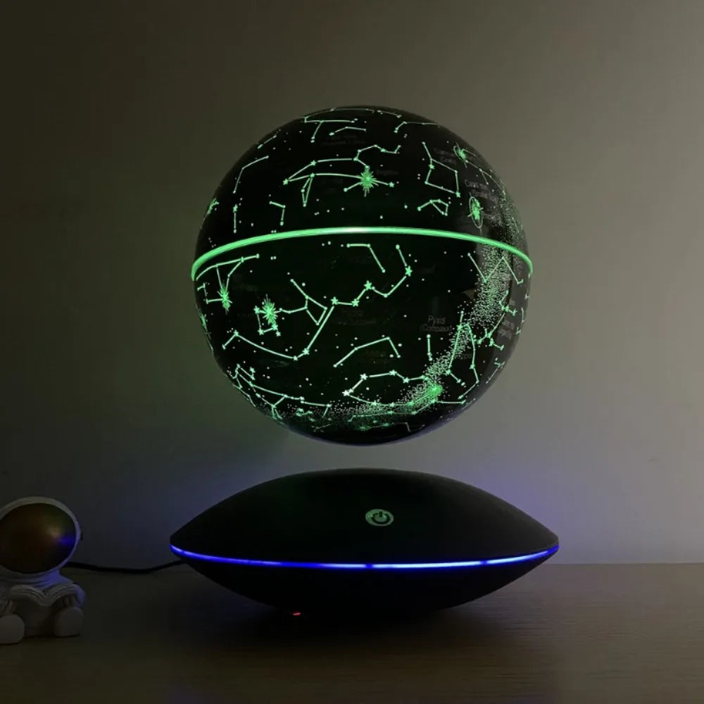 Magnetic Levitation LED Moon Lamp Auto-Rotating Globe Atmosphere Night Light for Bedroom Floating Home Office Decor Gift