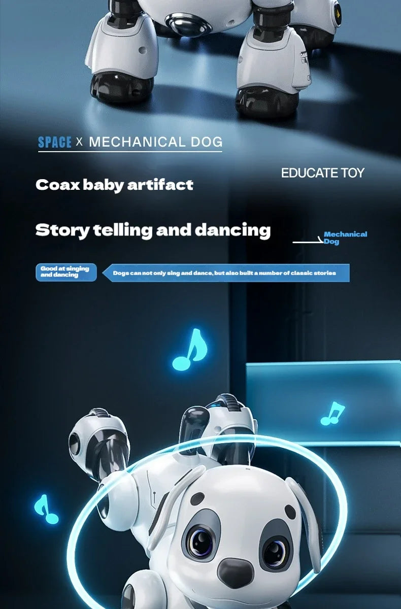 Latest Electric Intelligent Robot Dog Toy Remote Control Car For Children Gesture Dual SensationRacing Boy Gift robots kids toys