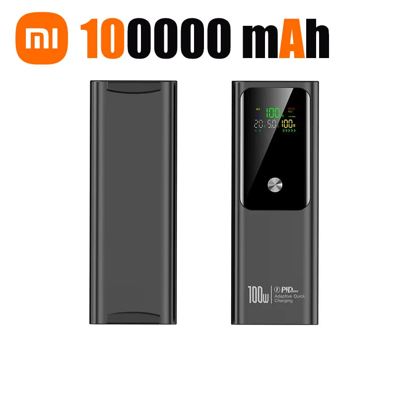 Xiaomi 100000mAh Power Bank 100W External Battery Capacity Fast Charging Portable Charger Powerbank For Laptop iPhone Samsung