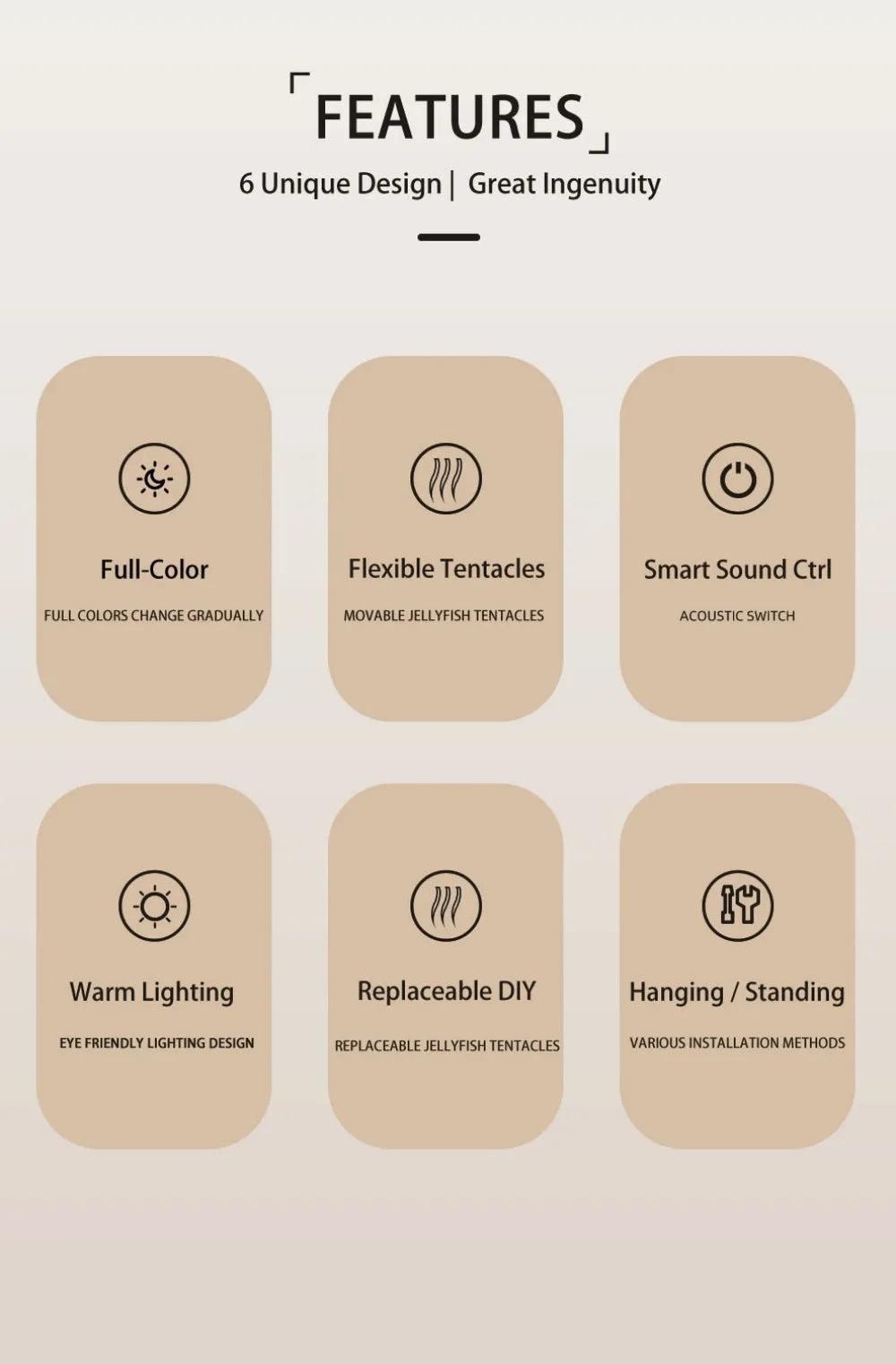 Jellyfish Cartoon Nihgt Light RGB Voice Control Jellyfish Bedside Lamp Type-C LED Night Lamp Upgraded Bluetooth Humidifier Model