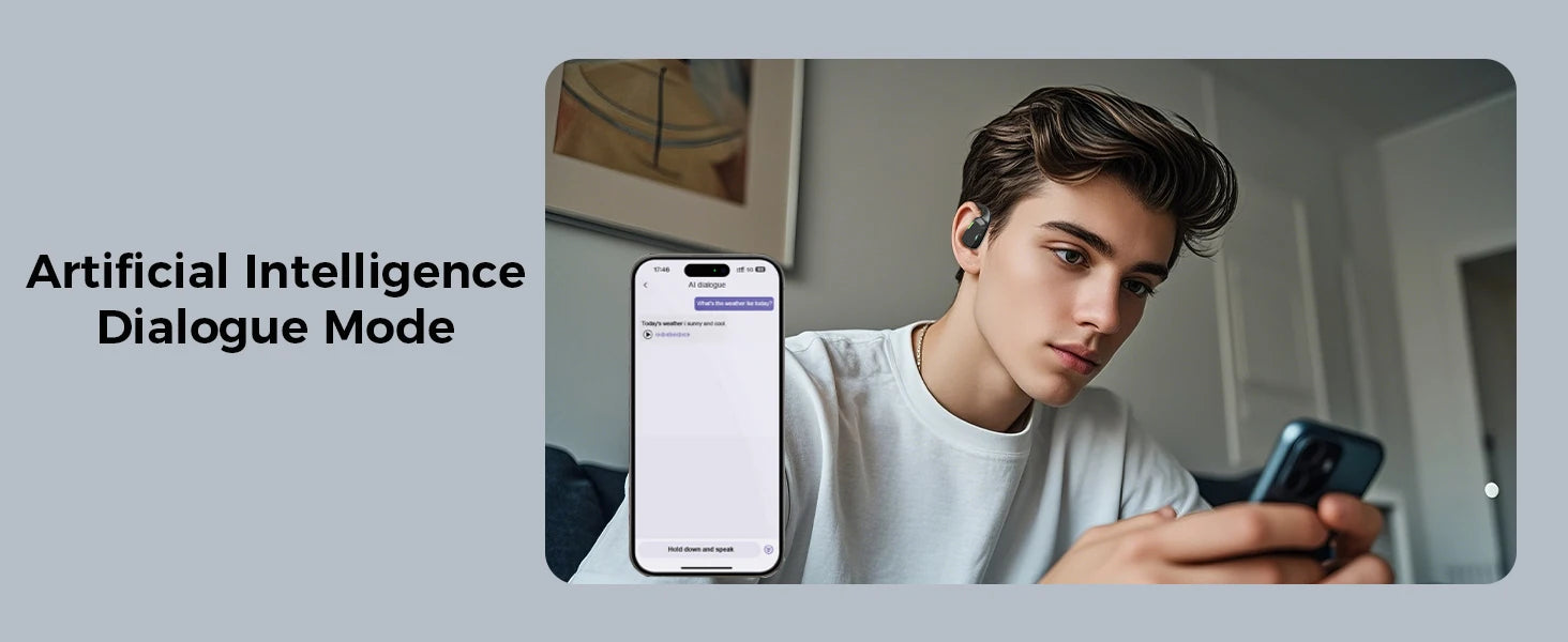 [135 Translator Earphone] Erazer XP6 Bluetooth Earphones Headset DIY Equalizer APP AI Wireless Headphones Travel Touch Screen