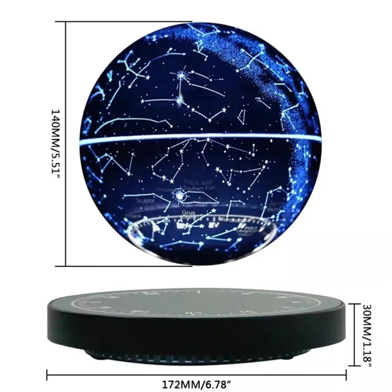 Magnetic Levitation LED Moon Lamp Auto-Rotating Globe Atmosphere Night Light for Bedroom Floating Home Office Decor Gift
