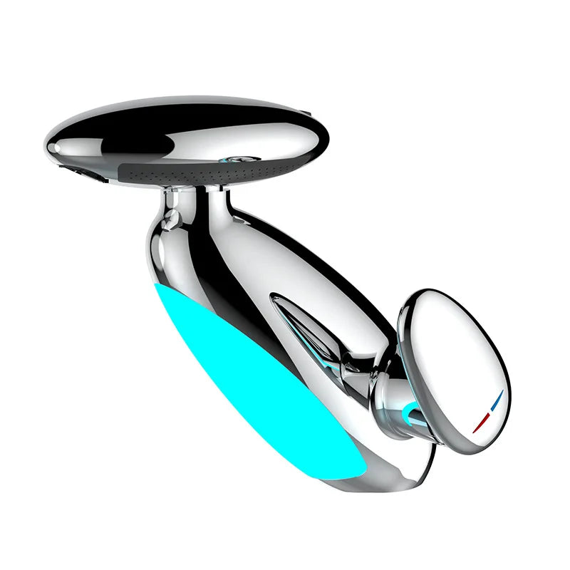 Bathroom Pull Out Faucet Washbasin Sink Hot Cold Pull Out Mixer Tap Deck Mount Basin Ambient Light Modern Atmosphere Faucets Tap