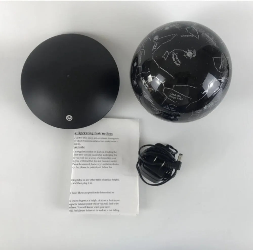 Magnetic Levitation LED Moon Lamp Auto-Rotating Globe Atmosphere Night Light for Bedroom Floating Home Office Decor Gift