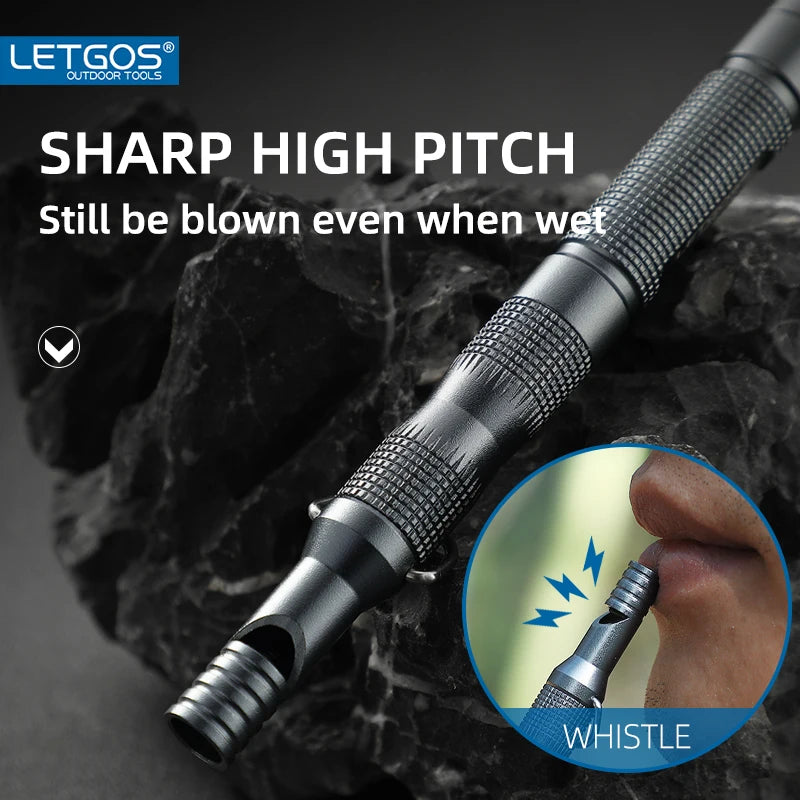 LETGOS Multi High Frequency Survival Whistle  outdoor Lifesaving emergency gear camping hiking rescue tactical glass breaker